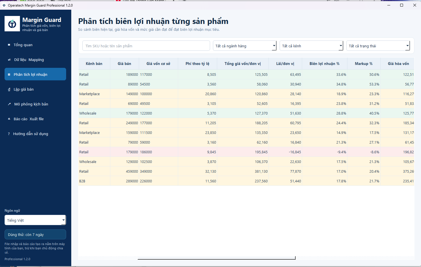 Ảnh giao diện ứng dụng